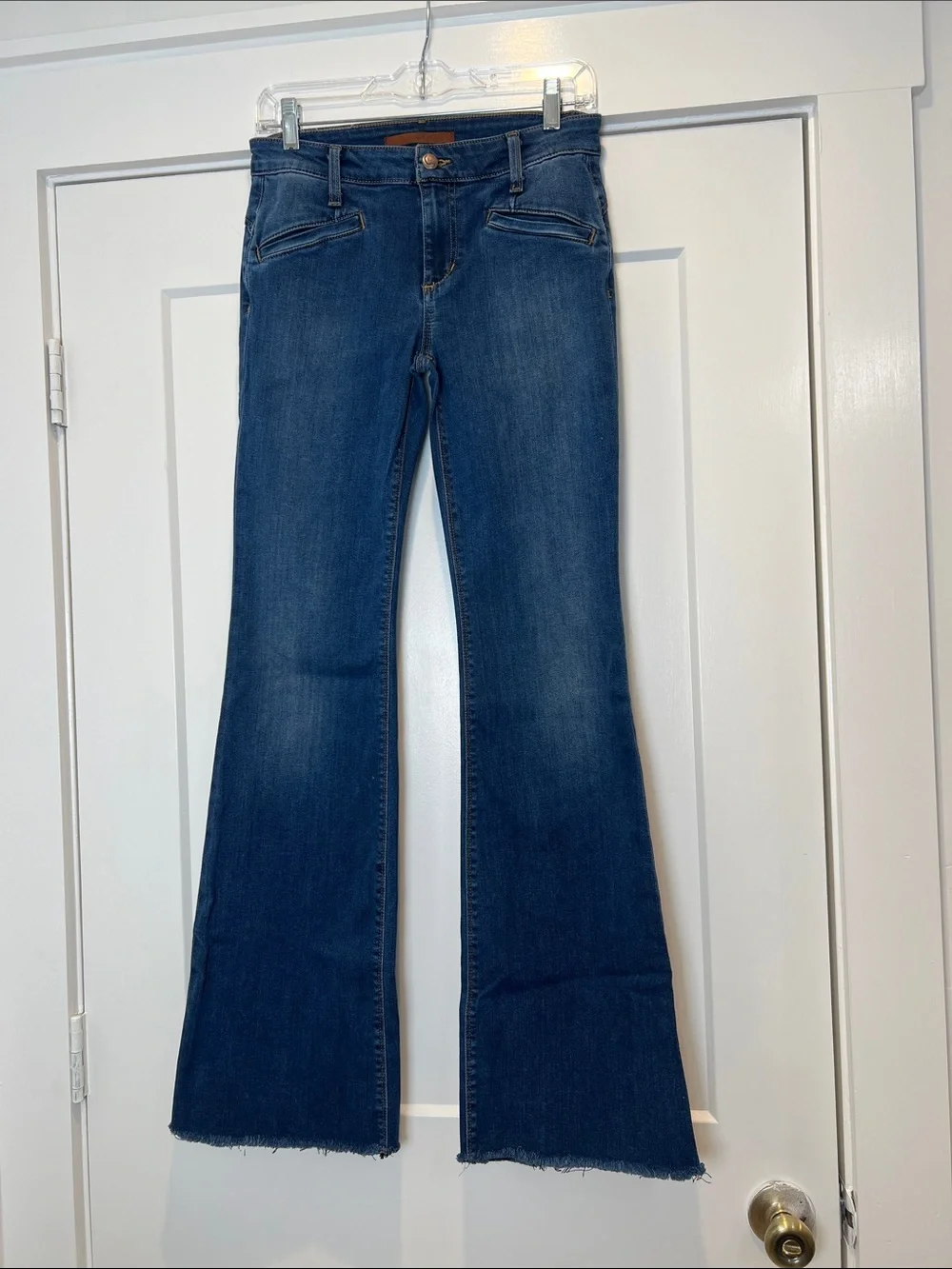 Joe's Jeans Deep Blue flawless the mustang Flared Wide-Leg Jeans size 28.